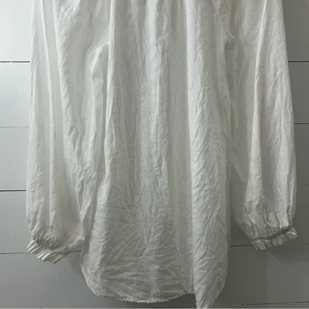 Anthropologie The Audie Linen Puff-Sleeve Blouse - Picture 10 of 16